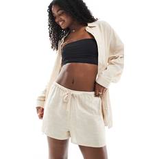 New Look Shorts New Look Cotton Slub Shorts Co-Ord - Cream