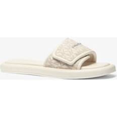 Michael Kors Slides Michael Kors Suki Signature Logo Slide Sandal - Natural