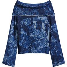 Desigual Blåa Tröjor Desigual Tröja Jers Trondheim - Estate Blue
