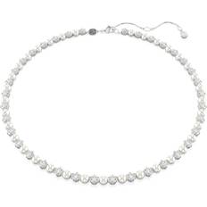 Swarovski Crystal Necklaces Swarovski Matrix Tennis Necklace Crystal Pearl - White