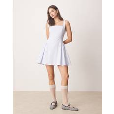 Abercrombie & Fitch Blue Dresses Abercrombie & Fitch Sleeveless Flare Mini Dress Blue