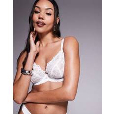 Ann Summers Fuller Bust Sexy Lace Non Padded Plunge Bra - White
