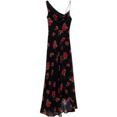 Mango Kjoler Mango Long Floral-Print Dress - Black