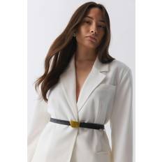 Gina Tricot Accessories Gina Tricot Clean Belt With Gold Matt Metal Buckle - Black