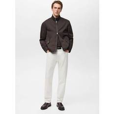 Beige Jeans Mango Men's Tapered-Fit Jeans - Off White