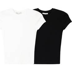 Bershka Short Sleeve Baby T-shirt 2-pack - Black/White