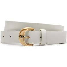 White - Women Belts Calvin Klein Jeans Gold Buckle Belt - Cream - Black