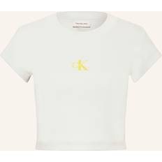Calvin Klein Elastane/Lycra/Spandex T-shirts Calvin Klein Monogram Cropped T-Shirt - Sage Green