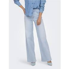Spijkerbroeken Only Onlmadison High Waist Wide Leg Fit Jeans - Light Blue Denim
