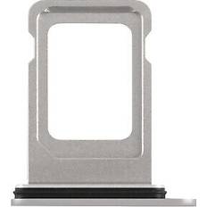 Clappio Sim Card Tray for iPhone 15 Pro and 15 Pro Max Nano Sim White