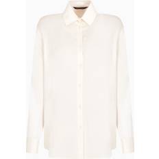 Armani Exchange Bluser Armani Exchange Skjorte Med Afslappet Pasform Lange Ærmer - Hvid Ecru