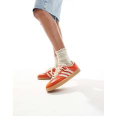 Grey - adidas Samba Shoes adidas Samba OG Trainers - Orange/White