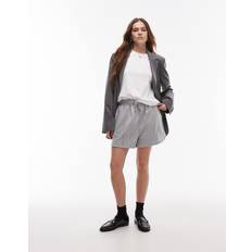 Topshop Pintuck Jogger Short - Grey Marl