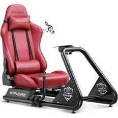 GTPLAYER Racing Simulator Cockpit with Seat and Bluetooth Speakers