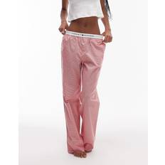 Röda Pyjamasar Tommy Hilfiger Rödrandiga Pyjamasbyxor I Poplin