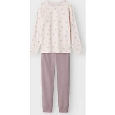 Enfärgade Pyjamasar Barnkläder Name It Barely Pink Bow Noos - Pink