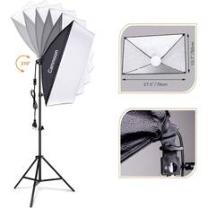 Andoer Camnoon Studio Photography Light Kit Softbox Lighting Set 85W 2800K-5700K