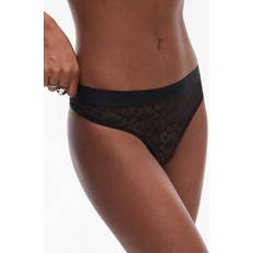 Lacoste Women Underwear Lacoste Logo Waist String Briefs - Black