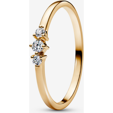 Pandora Diamond Rings Pandora Era 14k Gold Lab-Grown Diamond Triple Stone Ring - Clear