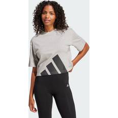 Boyfriend T-shirts adidas Essentials Big Logo Boyfriend T-shirt - Medium Grey Heather/Black
