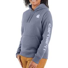 Carhartt Jumpers Carhartt Clarksburg Logo Sleeve Sweatshirt - Grey