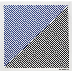 Mads Nørgaard Tilbehør Mads Nørgaard Copenhagen Soft Cotton Self Scarf - Ensian/Sort/Hvid
