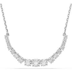 Metal - Unisex Necklaces Swarovski Matrix Rhodium Plated Gradient Round Cut Necklace - Silver