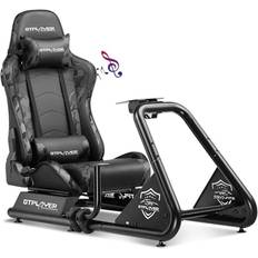 GTPLAYER Racing Simulator Cockpit with Seat and Bluetooth Speakers