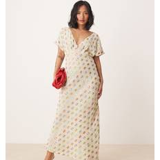 Never Fully Dressed Elodie Foil Maxi Dress - Cream