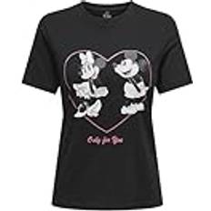 Only Herr Överdelar Only Onlmickey Life Reg S/S Valentine Top JRS - Svart