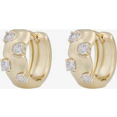 Snö of Sweden Örhängen på rea Snö of Sweden Jen Stone Wide Ring Earrings - Gold