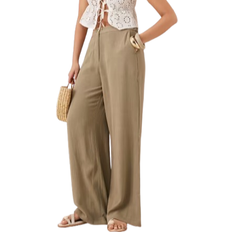 ASOS DESIGN Afslappede Bukser Med Lige Ben - Khaki