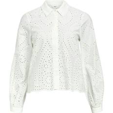Bomuld - Unisex Bluser Object Bluse OBJBITTEN - Hvid