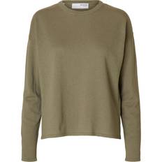 Dame - Hør Sweatere Selected Femme Pullover SLFLaura - Oliven