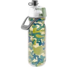 O2Cool Mist N' Sip Water Bottle Green Camo