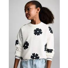 Beige Sweatshirts Children's Clothing Mango Kids' Arty Floral Sweatshirt - Light Cream