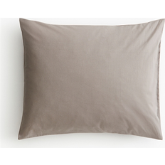 H&M En Algodón 50x60 Marrón Funda de almohada Gris, Beige (60x50cm)