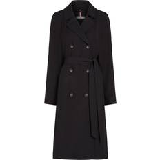 Tommy Hilfiger Women Coats Tommy Hilfiger Double Breasted Belted Trench Coat - Noir