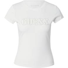 Guess T-shirts Guess Front Logo T-Shirt - Blanc
