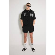 Women Swimming Trunks River Island Mens Seersucker Swim Shorts - Black