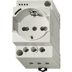 Finder Stikdåse Schuko M/LED T/DIN Gr