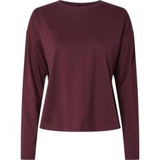 Tøj Pieces Pcalma Langærmet T-shirt - Vinrød