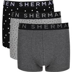 Ben Sherman Underwear Ben Sherman 3 Pack Van Boxers - Grey/Charcoal/Black Print
