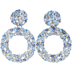 Shein Rhinestone Circle Drop Earrings