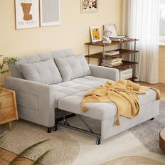 Ebern Designs 45.27" Linen Bed Linen 22.4 Sofa 52.4" 2 Seater