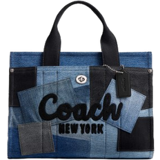 Coach Cargo Tote Bag With Patchwork - Lh/Denim Multi