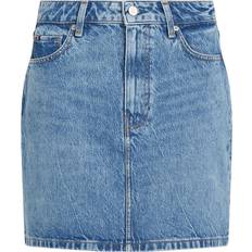 Tommy Hilfiger Dame Nederdele Tommy Hilfiger Jeansrock Regular Fit - Blue Denim