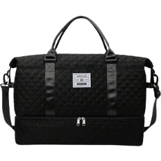 Shein Black Expanded Luggage Storage Bag, Lightweight Foldable, Expanded, Carry On Travel Weekender & Overnight Bag, Weekend Bag Hospital Bag Travel Bag Han