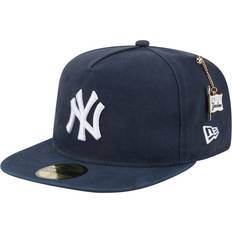 New Era Men's Navy York Yankees Championship Side Flag A-Frame 59FIFTY Fitted Hat