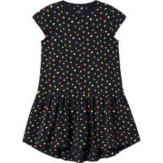 Name It Orange Kjoler Name It Kjole NkfVigga - Dark Sapphire/Flowers